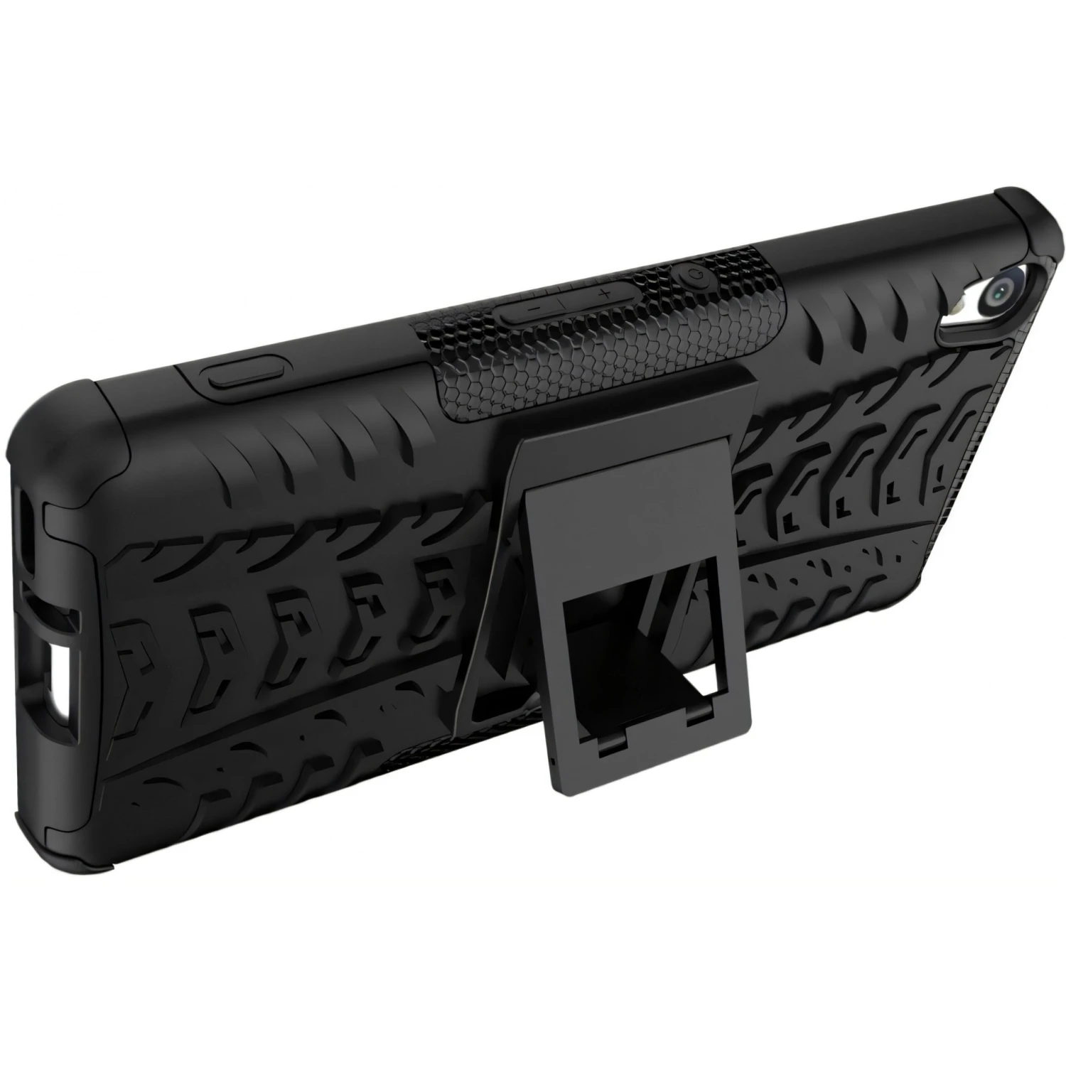 Coque Sony Xperia XA Silicone Hybrid Avec Support Noir 11 Coque Sony Xperia XA Silicone Hybrid Avec Support Noir – Image 9