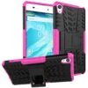 Coque Sony Xperia XA Silicone Hybrid Avec Support Fushia
