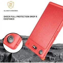Coque Silicone Xperia XZ1 Style Business Rouge -All For Phone Magasin coque sony xperia xz1 frac1830 4
