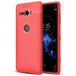 Coque Silicone Xperia XZ2 Compact Litchi Rouge