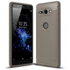 Coque Antichoc Xperia XZ2 Compact Brossé Gris