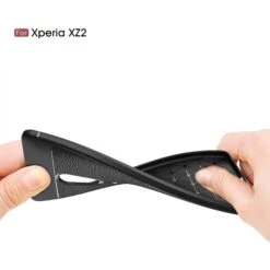 Coque Silicone Xperia XZ2 Litchi Noir -All For Phone Magasin coque sony xperia xz2 frac2434 12