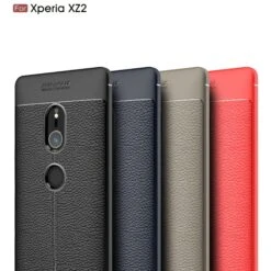 Coque Silicone Xperia XZ2 Litchi Noir -All For Phone Magasin coque sony xperia xz2 frac2434 4