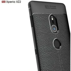 Coque Silicone Xperia XZ2 Litchi Noir -All For Phone Magasin coque sony xperia xz2 frac2434 7