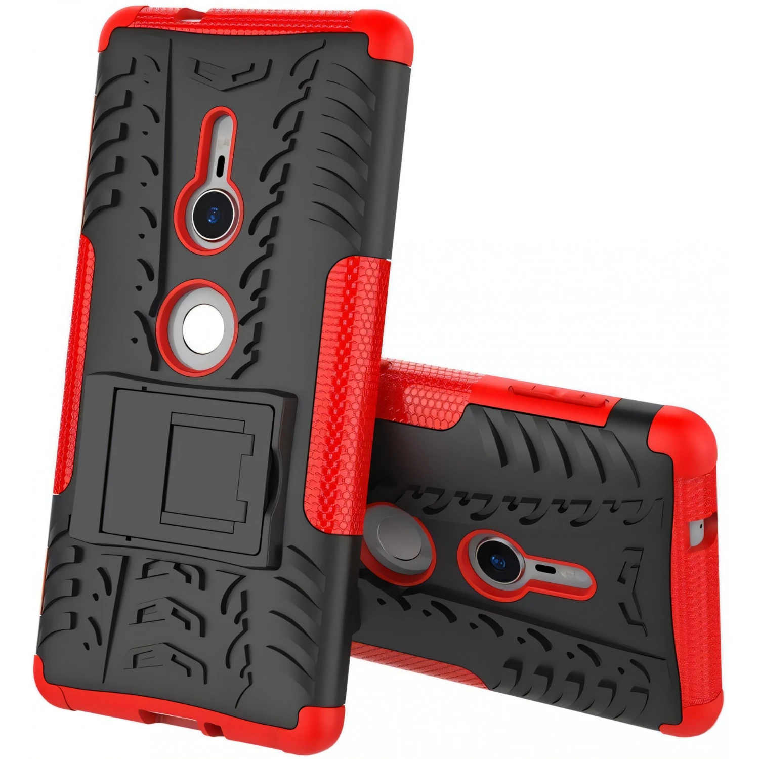 Coque Antichoc Sony Xperia XZ2 Hybride Avec Support Rouge 4 Coque Antichoc Sony Xperia XZ2 Hybride Avec Support Rouge – Image 2