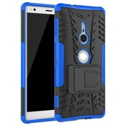 Coque Antichoc Sony Xperia XZ2 Hybride Avec Support Bleu