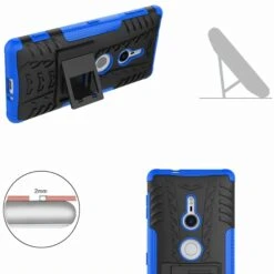 Coque Antichoc Sony Xperia XZ2 Hybride Avec Support Bleu -All For Phone Magasin coque sony xperia xz2 frac2446 3