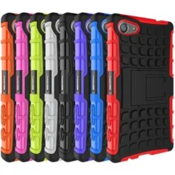 Coque Xperia Z5 Compact Silicone Hybrid Avec Support Blanc -All For Phone Magasin coque sony xperia z5 compact frac1820 2