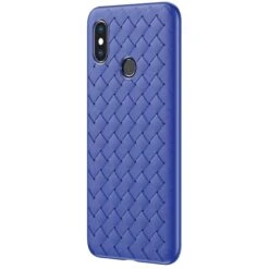 Coque Silicone Xiaomi Mi 8 Tissé Baseus Bleu