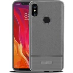 Coque Silicone Xiaomi Mi 8 Litchi Gris