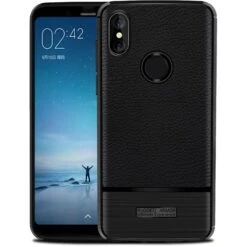 Coque Silicone Xiaomi Redmi Note 5 Litchi Noir -All For Phone Magasin coque xiaomi redmi note 5 pro frac2564 2
