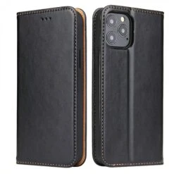 Etui De Protection IPhone 14 - Simili Cuir - Avec Rangement Carte - Noir