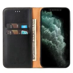 Etui De Protection IPhone 8 Plus Et 7 Plus - Simili Cuir - Avec Rangement Carte - Noir