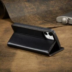 Etui De Protection IPhone 8 Plus Et 7 Plus - Simili Cuir - Avec Rangement Carte - Noir -All For Phone Magasin etui de protection iphone 8 plus et 7 plus noir frac4959 4