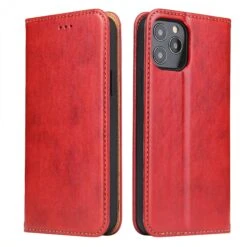 Etui De Protection IPhone 8 Plus Et 7 Plus - Simili Cuir - Avec Rangement Carte - Rouge