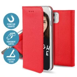Etui Folio IPhone 13 Rouge Magnetique JAYM® 8 Etui Folio IPhone 13 Rouge Magnetique JAYM® -All For Phone Magasin etui folio iphone 13 rouge magnetique jaym 2