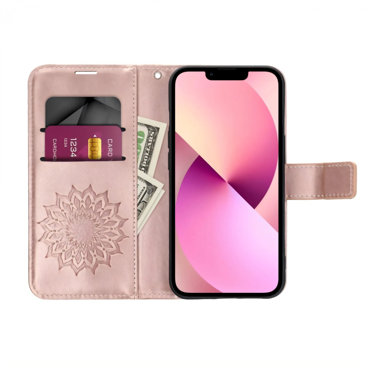 Etui Galaxy A42 5G Mandala Or Rose 6 Etui Galaxy A42 5G Mandala Or Rose – Image 4