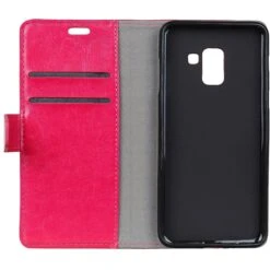 Etui Galaxy A5 2018 Portefeuille Classique Fushia -All For Phone Magasin etui galaxy a5 2018 frac1800 2