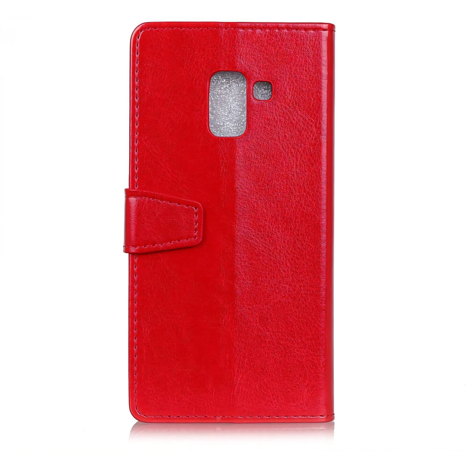 Etui Galaxy A5 2018 Portefeuille Classique Rouge 4 Etui Galaxy A5 2018 Portefeuille Classique Rouge – Image 2