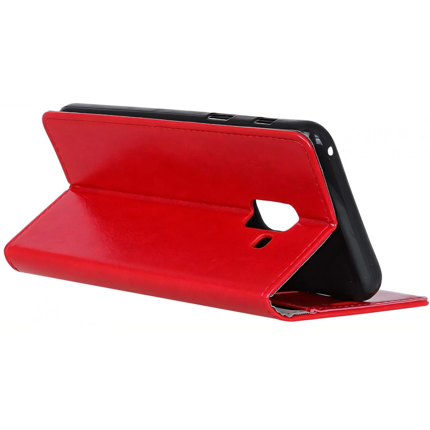 Etui Galaxy A5 2018 Portefeuille Classique Rouge 6 Etui Galaxy A5 2018 Portefeuille Classique Rouge – Image 4