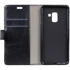 Etui Galaxy A5 2018 Portefeuille Classique Noir -All For Phone Magasin etui galaxy a5 2018 frac1802 2