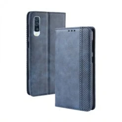Etui Portefeuille Samsung Galaxy A50 Style Vintage Bleu -All For Phone Magasin etui galaxy a50 frac2902 1