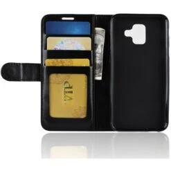 Etui Samsung Galaxy A6 2018 Similicuir Noir -All For Phone Magasin etui galaxy a6 2018 frac2275 7