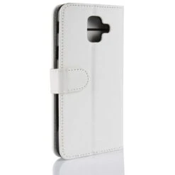 Etui Samsung Galaxy A6 2018 Similicuir Blanc -All For Phone Magasin etui galaxy a6 2018 frac2276 3