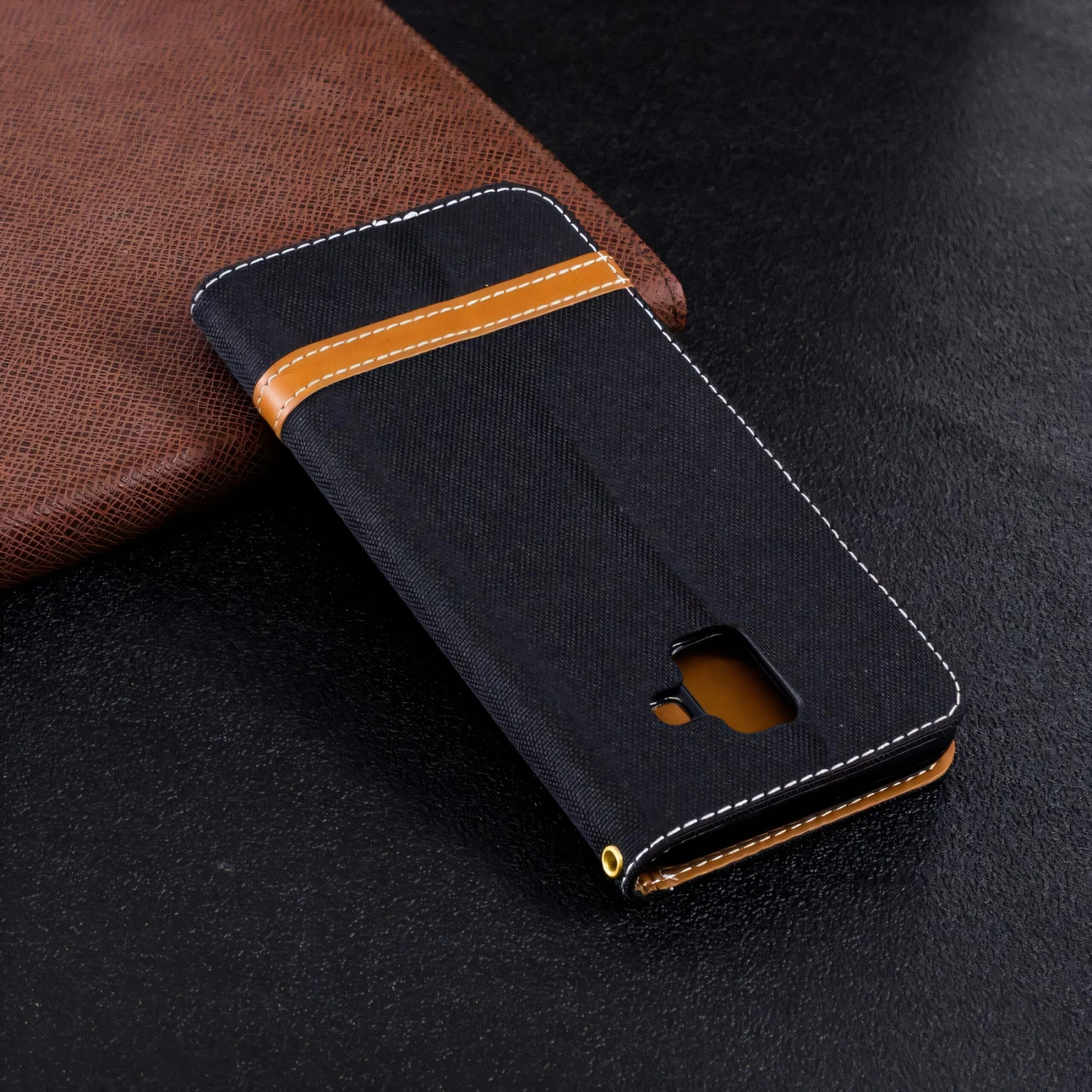 Etui Samsung Galaxy A6 2018 Jean Noir 4 Etui Samsung Galaxy A6 2018 Jean Noir – Image 2