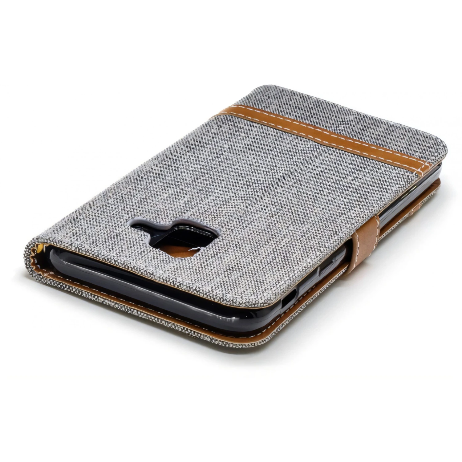 Etui Samsung Galaxy A6 2018 Jean Gris 11 Etui Samsung Galaxy A6 2018 Jean Gris – Image 9