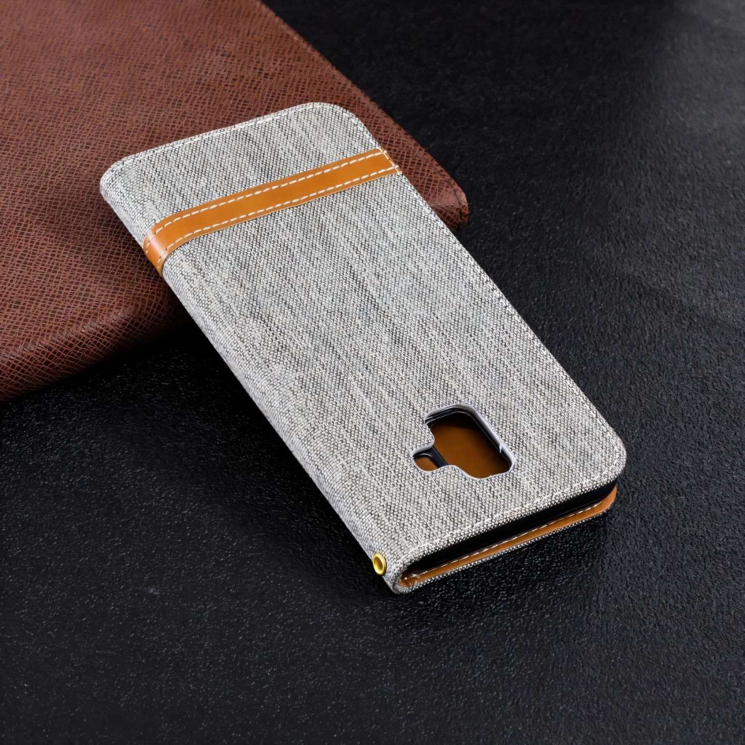 Etui Samsung Galaxy A6 2018 Jean Gris 3 Etui Samsung Galaxy A6 2018 Jean Gris