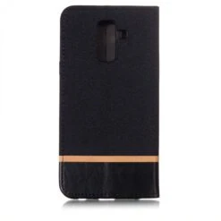 Etui Samsung Portefeuille Galaxy A6+ 2018 Et Galaxy A9 Star Lite Avec Tissu Extérieur Noir -All For Phone Magasin etui galaxy a6 plus 2018 frac2760 1