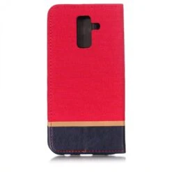 Etui Samsung Portefeuille Galaxy A6+ 2018 Et Galaxy A9 Star Lite Avec Tissu Extérieur Rouge -All For Phone Magasin etui galaxy a6 plus 2018 frac2762 1