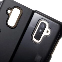 Etui Portefeuille Galaxy A6 Plus 2018 Avec Rabat Effet Mirroir - Noir -All For Phone Magasin etui galaxy a6 plus 2018 frac3567 7