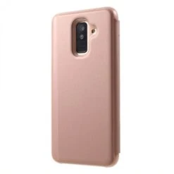 Etui Portefeuille Galaxy A6 Plus 2018 Avec Rabat Effet Mirroir - Rose -All For Phone Magasin etui galaxy a6 plus 2018 frac3568 2