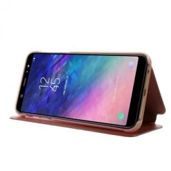 Etui Portefeuille Galaxy A6 Plus 2018 Avec Rabat Effet Mirroir - Rose -All For Phone Magasin etui galaxy a6 plus 2018 frac3568 4