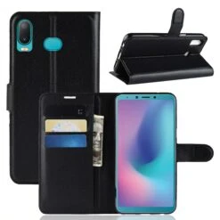 Etui Samsung Portefeuille Magnetic Samsung Galaxy A6s Noir