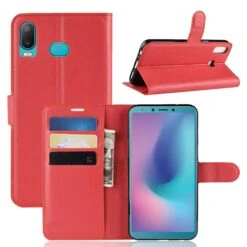 Etui Samsung Portefeuille Magnetic Samsung Galaxy A6s Rouge