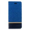 Etui Portefeuille Samsung Galaxy A7 2018 Avec Tissus Extérieur Bleu -All For Phone Magasin etui galaxy a7 2018 frac2792