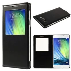 Etui Samsung Galaxy A7 Avec Fenêtre Noir