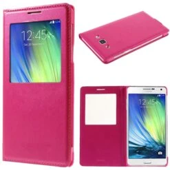 Etui Samsung Galaxy A7 Avec Fenêtre Fushia