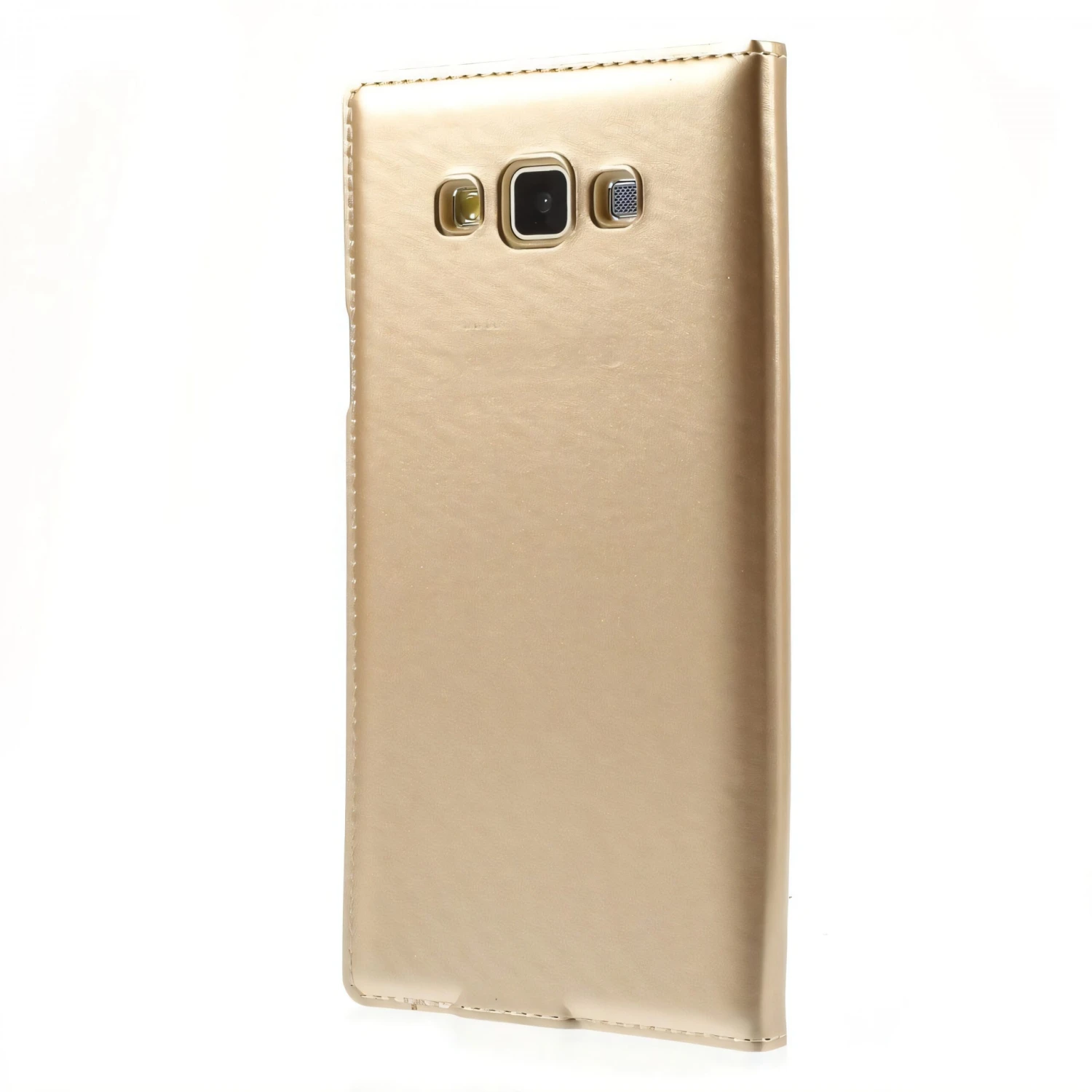 Etui Samsung Galaxy A7 Avec Fenêtre Or 4 Etui Samsung Galaxy A7 Avec Fenêtre Or – Image 2