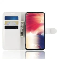 Etui Samsung Portefeuille Galaxy A8s Litchi Blanc -All For Phone Magasin etui galaxy a8s frac2858 3