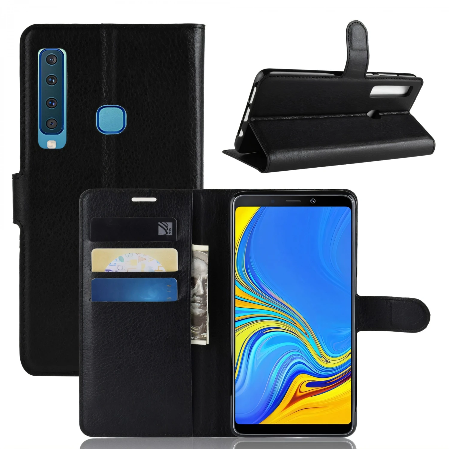 Etui Samsung Portefeuille Magnetique Galaxy A9 2018 Noir 3 Etui Samsung Portefeuille Magnetique Galaxy A9 2018 Noir