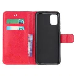 Etui De Protection Galaxy S10 Lite Et A91 Style Cuir - Papillons Et Fleurs Rouge -All For Phone Magasin etui galaxy a91 frac3938 4