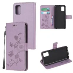 Etui De Protection Galaxy S10 Lite Et A91 Style Cuir - Papillons Et Fleurs Violet