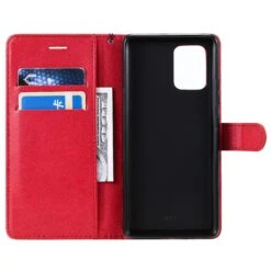 Etui Portefeuille Galaxy A91 Et Galaxy S10 Lite Avec Dragonne Rouge -All For Phone Magasin etui galaxy a91 frac3959 3