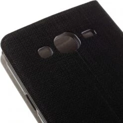 Etui Portefeuille Samsung Galaxy J3 Et J3 2016 Cross Noir -All For Phone Magasin etui galaxy j3 2016 frac2355 10