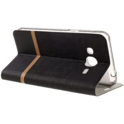 Etui Portefeuille Samsung Galaxy J3 Et J3 2016 Cross Noir -All For Phone Magasin etui galaxy j3 2016 frac2355 6