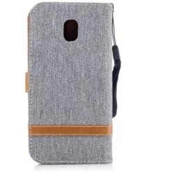 Etui Portefeuille Galaxy J3 2017 Jean Gris -All For Phone Magasin etui galaxy j3 2017 frac2418 3